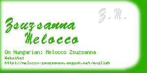 zsuzsanna melocco business card